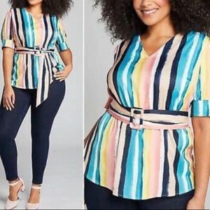 NWT Amazing Lane Bryant  Hampton Striped Top Size 20
